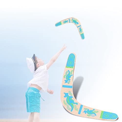 Leapiture Wooden Returning Boomerang Aerodynamic Boomerang V Shaped Boomerang Outdoor Games Sports Toy for Recreational Throwers Boomerang Enthusiasts