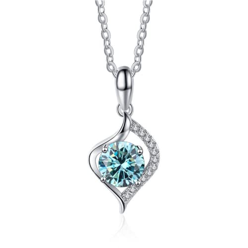Collier moissanite jaune rose bleu | Votre éclat quotidien pour femme