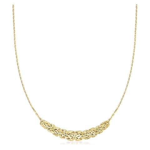 Ross-Simons 18kt Gold Over Sterling Byzantine Center Necklace. 18 inches Cover
