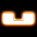 ORACLE LIGHTING LED Letter U ? Universal Illuminated Letter Badges, Matte White Surface Finish, 1 Light (Amber), Part # 3140-U-005