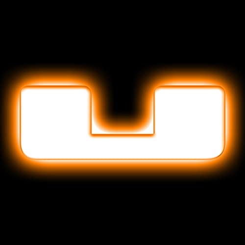 Image of ORACLE Lighting LED Letter U - Universal Illuminated Letter Badges, Matte White Surface Finish, 1 Light (Amber), Part # 3140-U-005