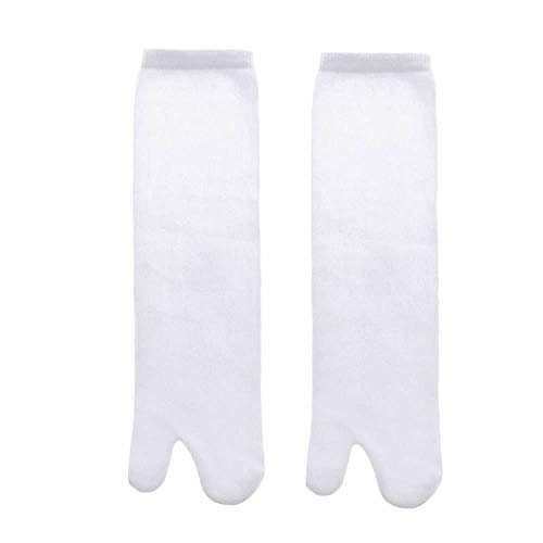 GOOTRADES Unisex Japanese Kimono Flip Flop Sandal Split Toe Tabi Ninja Geta Socks (White)