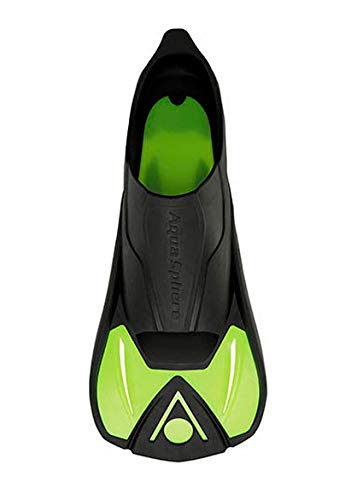 Aletas Microfin Yellow Black L de pala corta para piscina y natación 2
