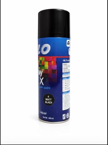 Image of Polo Spray Paint for Metal,Wood,Walls and Automotive Cars,Bikes(Multipurpose)|Quick Drying|Durable|400ml (Matt Black)