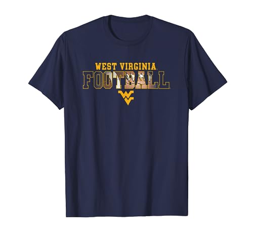 West Virginia Mountaineers Football Interception Navy T-Shirt