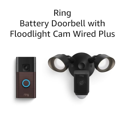 Ring Battery Doorbell with Ring Floodlight Cam Wired Plus - Detailed View