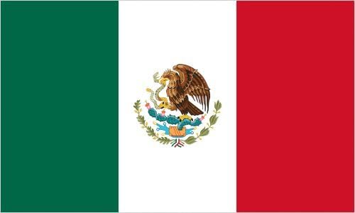 Mexico Flag self Adhesive matt Paper Labels/Stickers