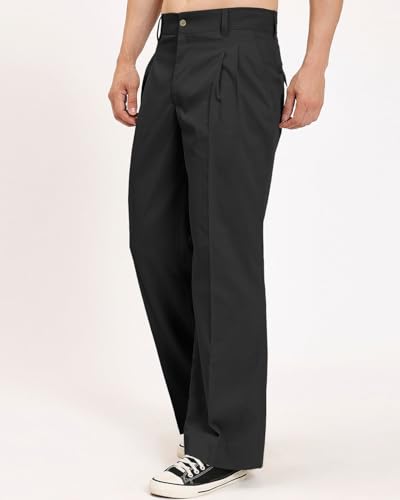 Image of Thevasa Relaxed Fit Korean Pants for Men, Suitable for Casual & Formal Wear, Stylish Baggy Pants for Men, Pleated Pants for Men