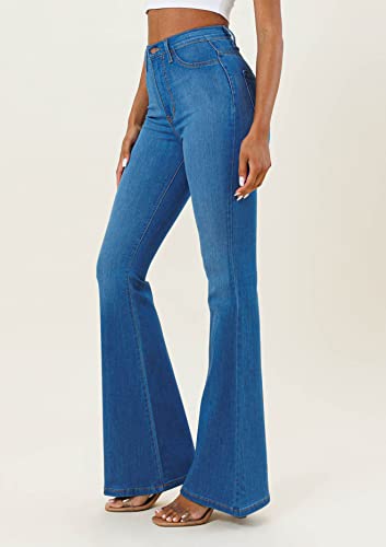 Vibrant M.I.U. Women’s Flare Jeans – High Waisted Bell Bottom Casual Denim Classic Flared Pants with Pockets2