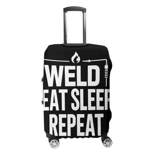 Welder Weld Eat Sleep Repeat Luggage Covers Washable Travel Suitcase Cover Elastic Baggage Protector4