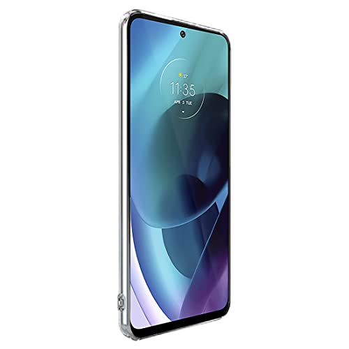 Image of Amazon Brand-Solimo Mobile Cover for Motorola Moto G71 5G (Soft & Shockproof Back Case with inbuilt Cushioned Edges), Transparent