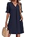 Zeagoo Shirt Dresses for Women Dresses Summer 2026 Fashion Clothing Navy Blue Dress for Women Casual Holiday Wedding Guest Sundress