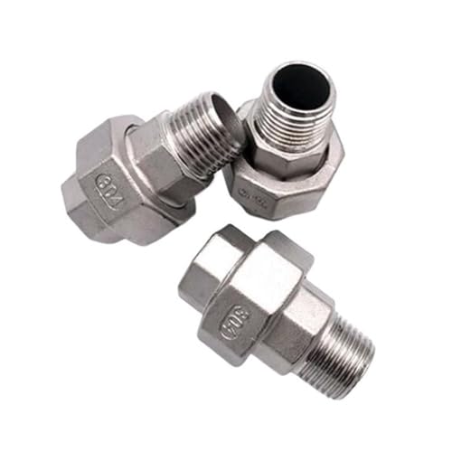 Unión roscada BSP macho a hembra en acero SS304 con conector suelta para reparar tubería de agua 7