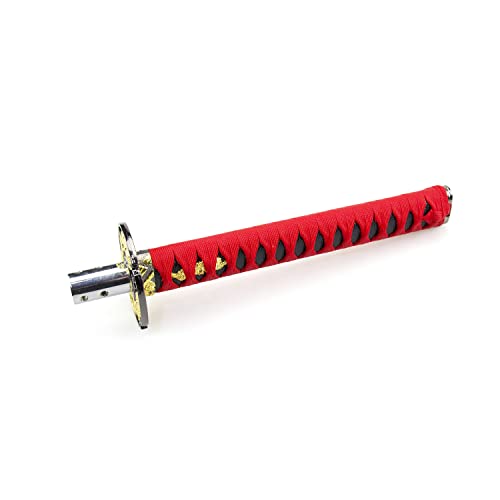 Tasan Racing 26Cm Samurai Sword Style Gear Shift Knob Katana Shift Lever For Manual Cars Most Automatic Cars Red+Black #TOP12