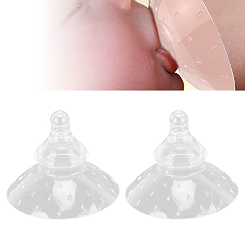 Image of Nipple Shields, 2pcs Pacifier Type Silicone Nipple Protector, One Size Nipple Guards Breastfeeding Shields, for Infants Breastfeeding