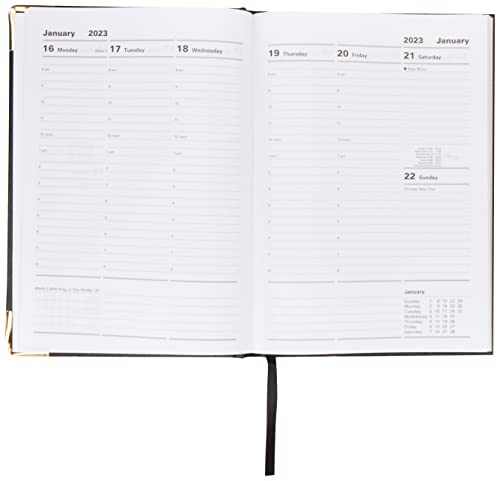 Letts of London Classic A5 vertical week to view with appointments 2023 diary - black, 23-C32XBK - Image 3