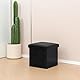 Bonlife Sitzhocker Mit Stauraum Sitzbank Faltbar Buecher Aufbewahrungsbox Klein Sitz Box Faltbox mit Deckel Schwarz 30x30x30cm
