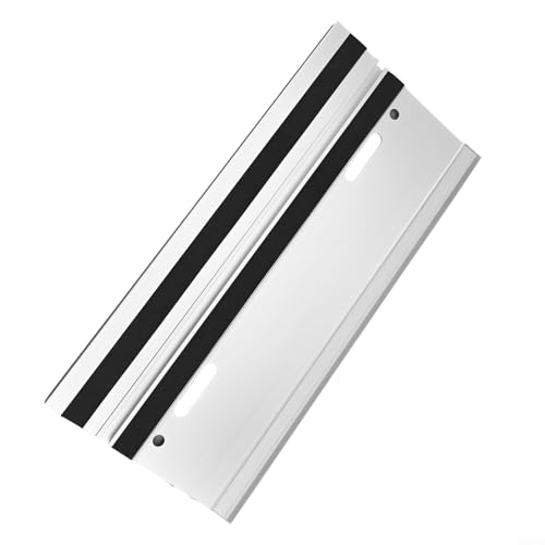 Riel de guía de sierra de aluminio extruido con kit de conectores, abrazaderas para sierras circulares en banco de trabajo de carpintería para cortes rectos y biselados de precisión (400 mm)