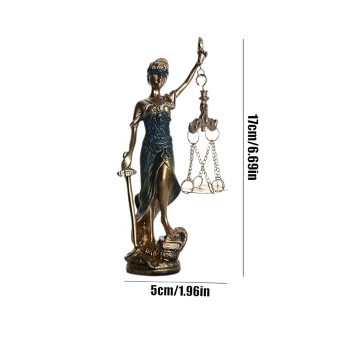 Statue de la justice et de l'équité vintage pour décoration de bureau