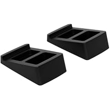 Monoprice Tilted Wedge Desktop Speaker Stands Pair for Small Sized Speakers, Anti-Vibration, 15 Degrees of Tilt, for Bookshelf Speakers and Studio Monitors