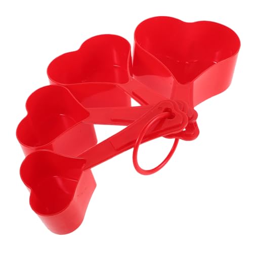 ROMISBABA ハート型計量スプーン点 プラスチック製エルゴノミックハンドルで持ちやすい 粉 液体対応 収納便利なネスティング ランダムカラー