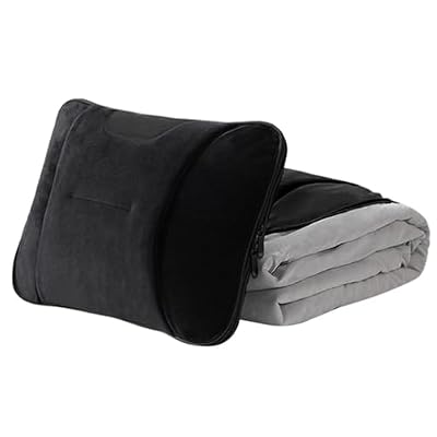 ZKXSDF Car Travel Blanket Waist Support Blanket for Maserati GranSport Coupé 4200 / Spyder / 3200 GT 3200GT, Premium Soft 3 in 1 Warm Soft Travel Blanket Car Pillow Blanket,Black