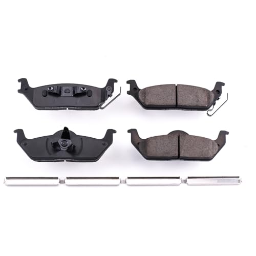 Image of PowerStop Rear Brake Pads for Ford F-150 2004-11 |F-150 Heritage 2004 |Lincoln Mark LT 2006-08 - Z17 Ceramic Brake Pads with Installation Hardware, 17-1012