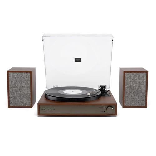 Victrola Harmony &ndash; Bluetooth Turntable System&ndash; 3-Speed Vinyl Record Player, Stereo Bookshelf...