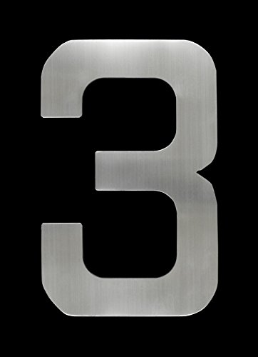 Preisvergleich Produktbild Hausnummer 3 LM-Liemke Line Edelstahl schraubbar