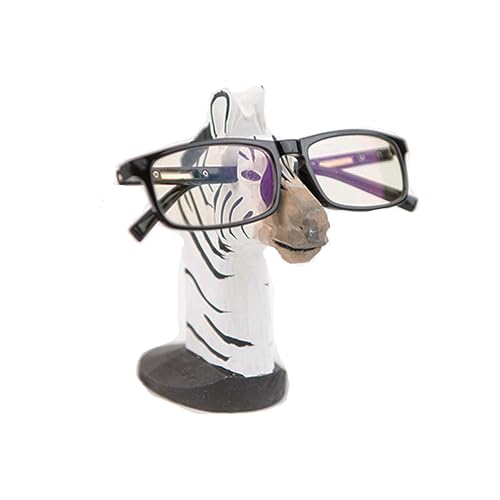 ED-Lumos Holz Tier Brillen Halter Stand Zebra Brillen Display Rack Organizer für Schreibtisch Nachtständer & Home Décor