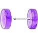 Body Candy Unisex 2PC 00G Look Stainless Steel Illusion Cheater Plug Earrings Two Tone Purple Glow in the Dark Fake Ear Plugs Gauges