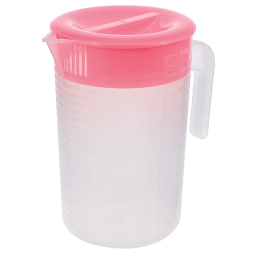 POPETPOP 大容量ミルクティー容器 耐久性のある家用ウォーターピッチャー 持ち運び可能な取っ手付きデザイン お茶や冷水に 冷蔵庫で保管可