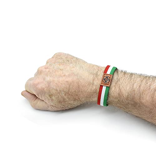 Basque Country Bracelet, Basque Country Flag, Vasconia, Vitoria, San Sebastian, Embroidered HD of Interwoven Woven Fabric, Triskelion, Adjustable for Men and Women3