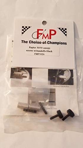 Fortune Model Products Raptor 30/50 Canopy Screws w/Standoffs - Black FMP1026