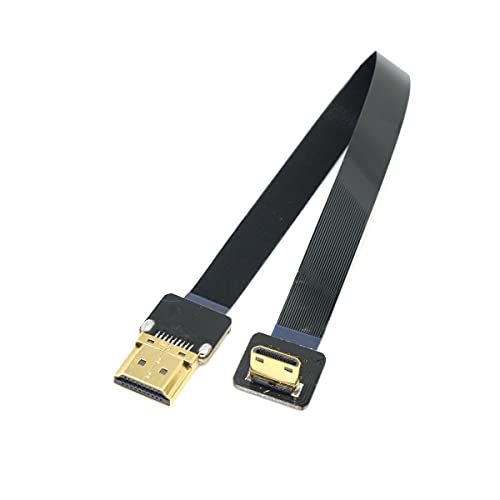 FPV de 90 Graus Em Angulo MiniHDMI Macho para HDMI Macho cabo FPC Flat Cable0.2