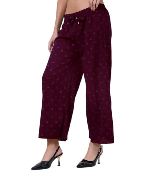 Women's Printed Maxi Length Flared Palazzo Set(at_010)-picture-36