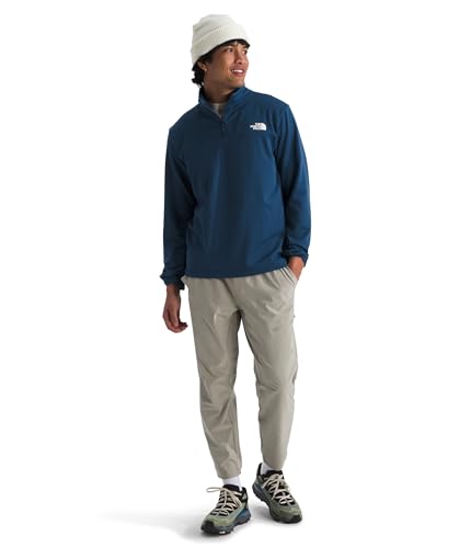 Image of THE NORTH FACE mens Cedar Trail Grid Fleece Quarter Zip Jacket | Cold Weather Top With Durable, Reinforced Bindings