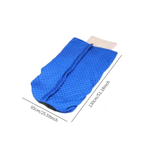 Couverture chaise roulante imperméable en polaire bleue 65x130cm