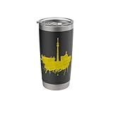 Dortmund Skyline Black Yellow Painting Art Love Dortmund Stainless Steel Insulated Tumbler
