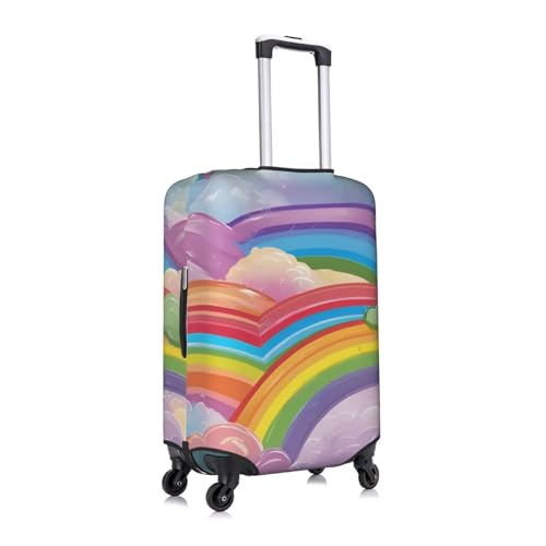 Rainbow Print Protective Suitcase Cover Washable Travel Luggage Protector with Concealed Zipper3