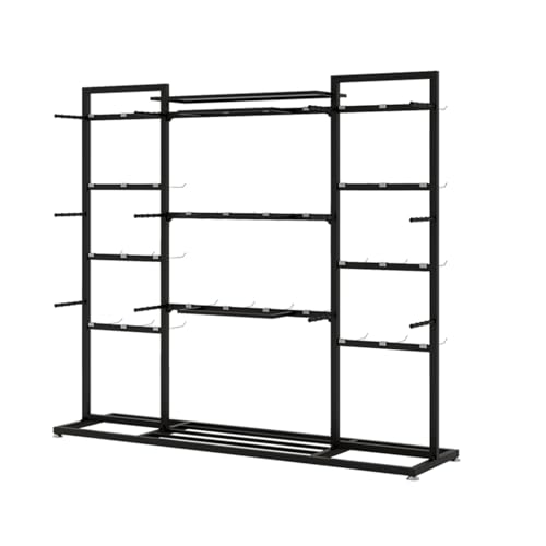 Display Rack, Sock Display Organizer,Supermarkets Commercial Clothing Store Retail Organizer for Scarves Socks Gloves,Movable Shopr Rack with Hooks(Black)