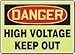 HIGH VOLTAGE KEEP OUT (GLOW)