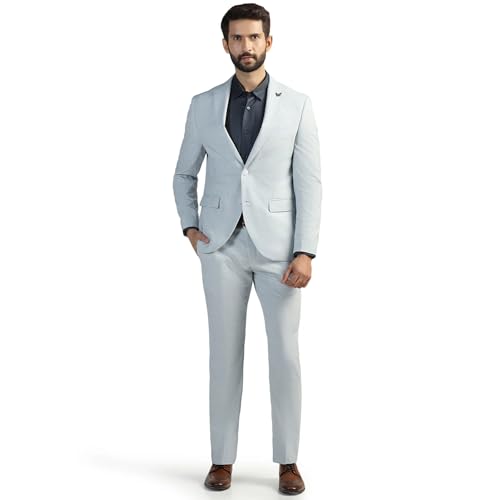 Image of blackberrys Men's Slim Fit Checked 3-Piece Suit