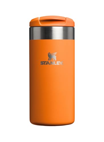 Stanley 1913 Aerolight Transit Travel Mug 0.35L - Keeps 4 Hours Hot - 6 Hours Cold - Dishwasher Safe - Leakproof - Car Cup Holder Compatible - Insulated Coffee Cup - Goldenrod Coral