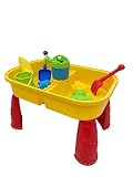 RAM ONLINE 2 In 1 Sand And Water Table Children’s Kids Outdoor Play Sand Garden Sandpit Toy Yellow, 5060459944008