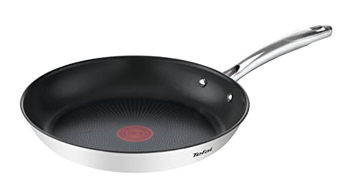 Tefal Bratpfanne G73206 | 28 cm | Induktionsgeeignet | Langlebige Antihaft-Beschichtung | Thermo-Signal-Technologie | Edelstahl/Schwarz