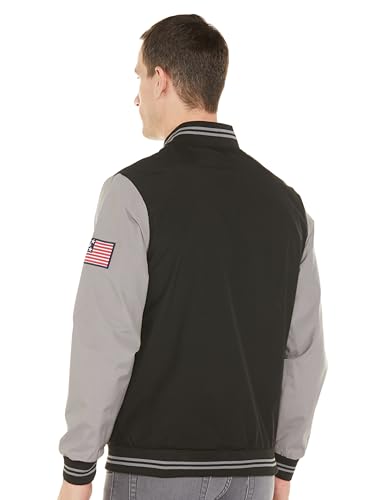 Image of Qube By Fort Collins Men's Polyester Standard Length Regular Fit Lightweight Varsity Jacket - Stylish, Comfortable, and Winter-Ready