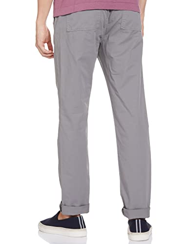 Image of Marks & Spencer Mens Solid Mid Rise Slim Fit Lightweight Trouser