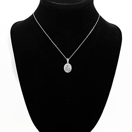 Claddagh Gold Religious Jewelry 925 Sterling Silver Sacred Heart Of Jesus Christ Oval Medal Pendant Necklace - Choice of Pendant Only or Chain Length - Image 4