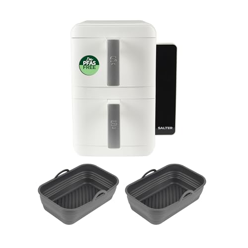 Salter VertiCook Air Fryer 9L 2 Drawer Vertical Digital With 2x4.5L